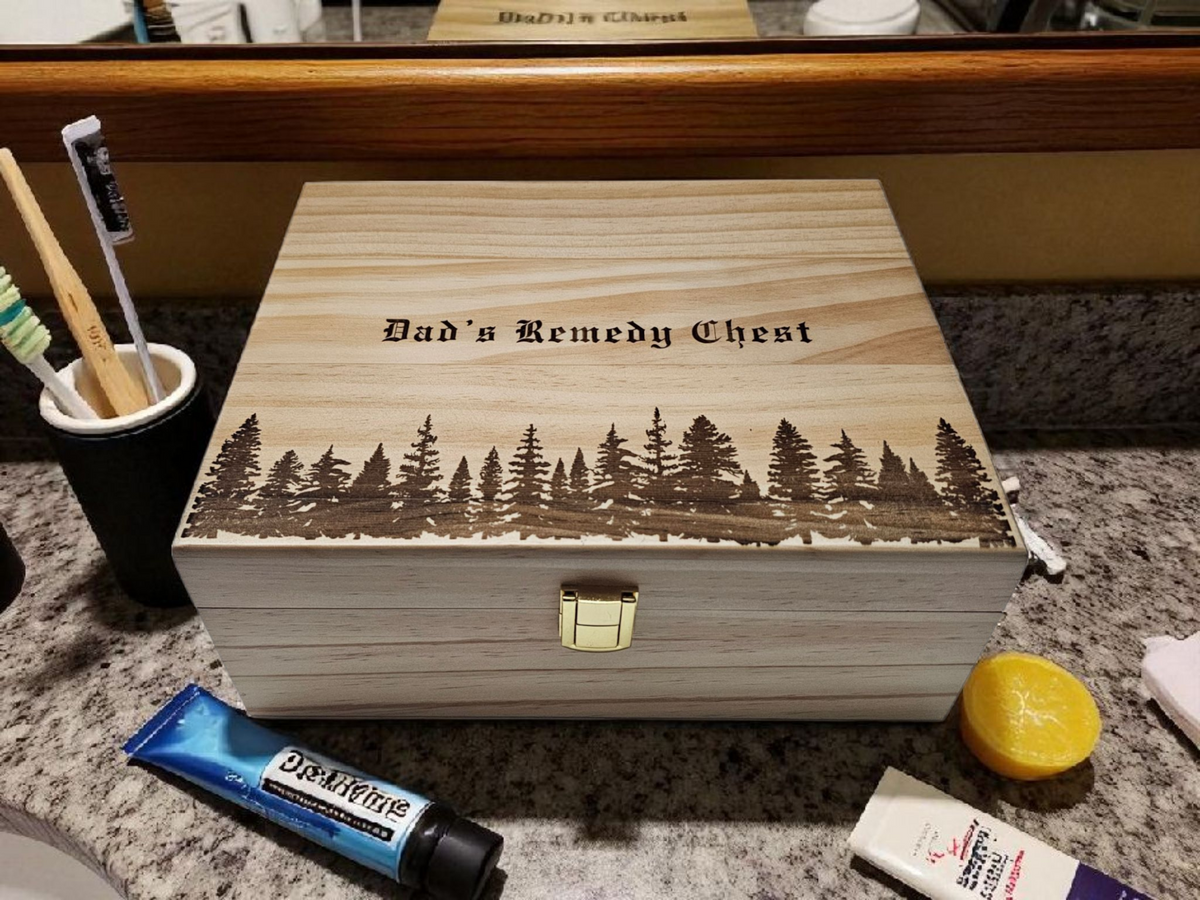 Customized Premium Wooden Keepsake Box- Forest and Nature Themes