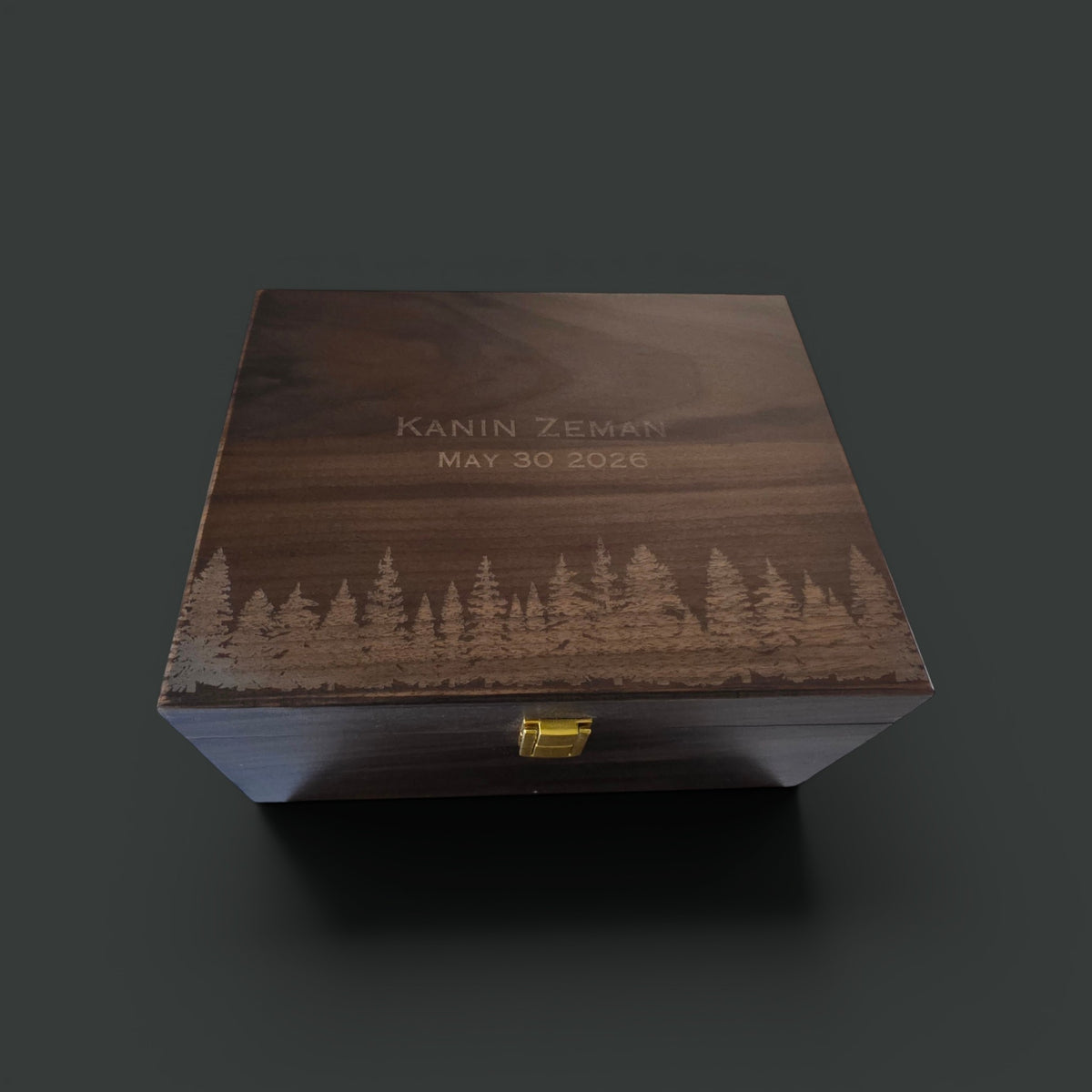 Customized Premium Wooden Keepsake Box- Forest and Nature Themes
