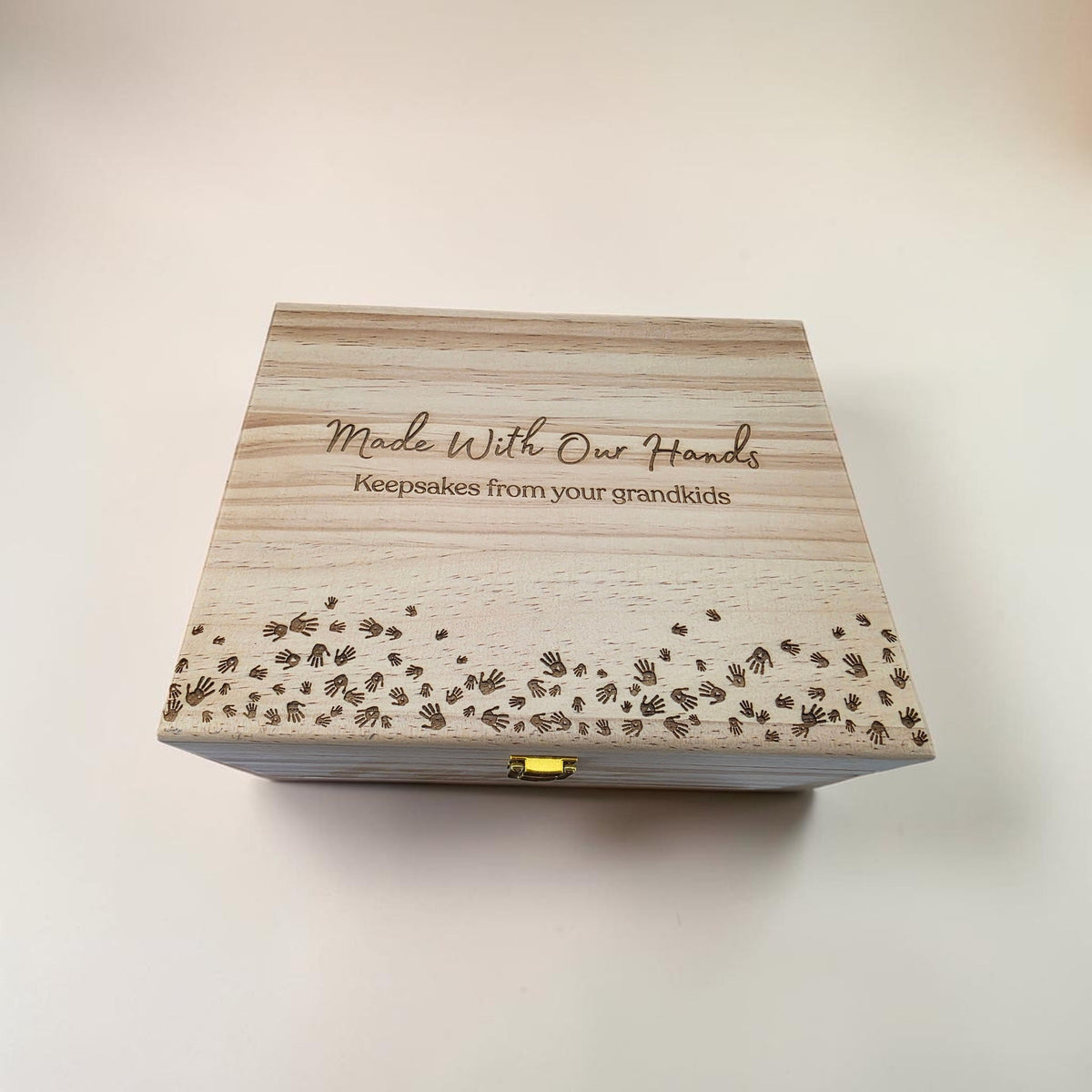 Personalized Wood From All of Us Gift Memory Box, Custom Engraved