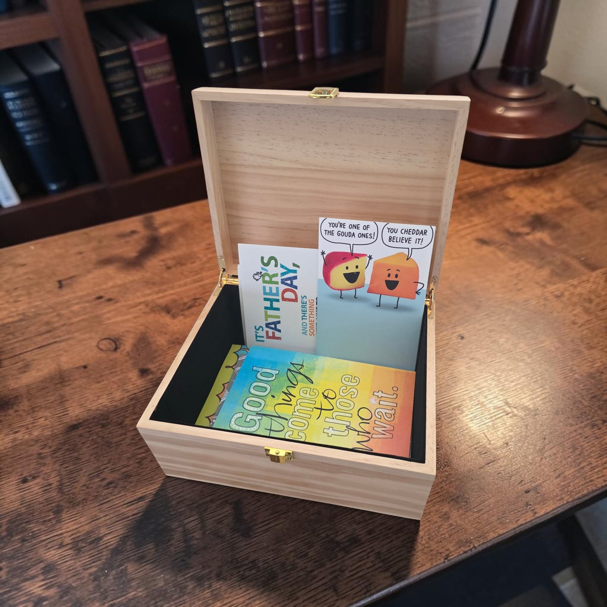Personalized Wood From All of Us Gift Memory Box, Custom Engraved