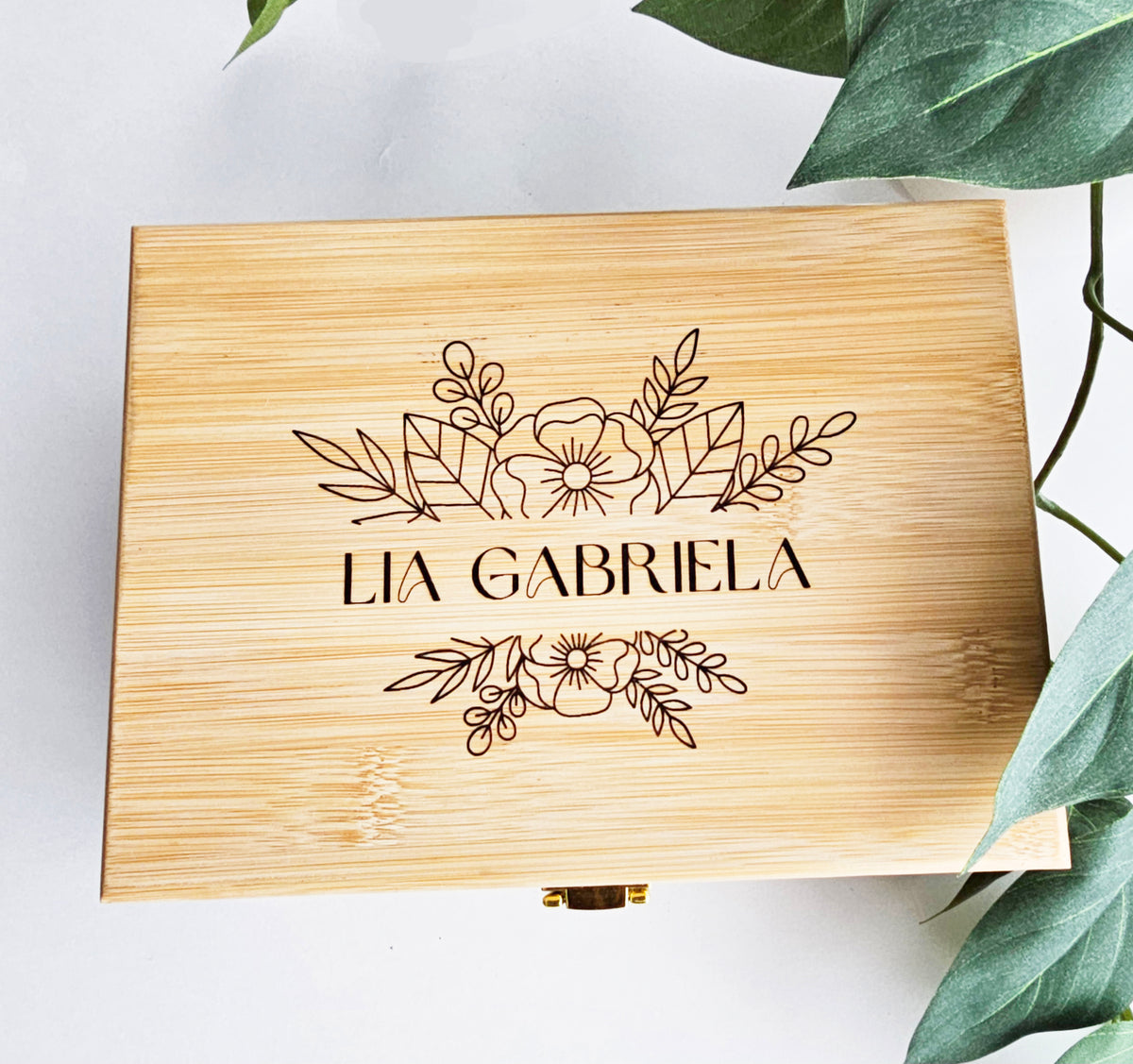 Personalized Designer Keepsake Box : Engraved Memory Gift