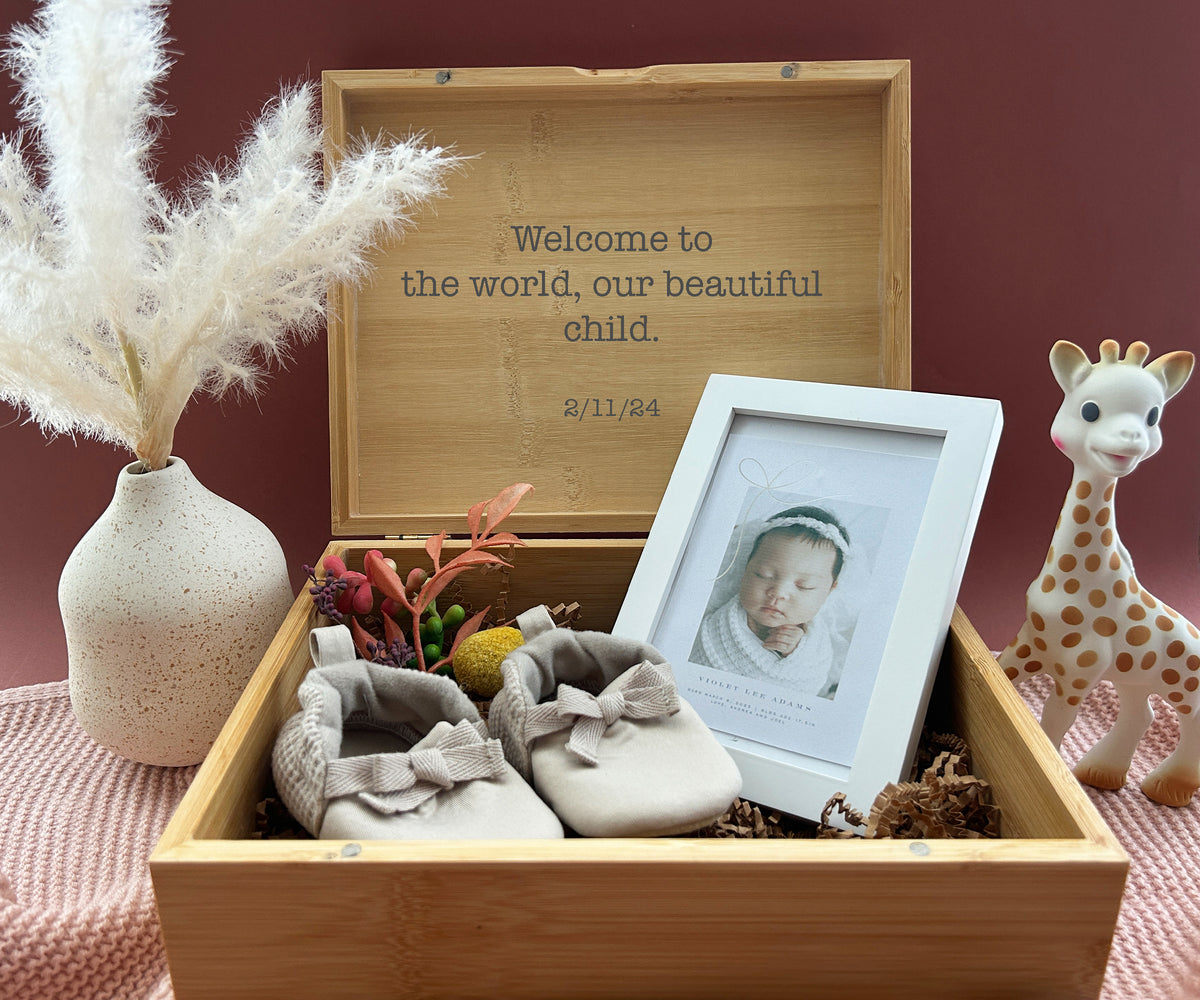 Personalized Designer Keepsake Box : Engraved Memory Gift